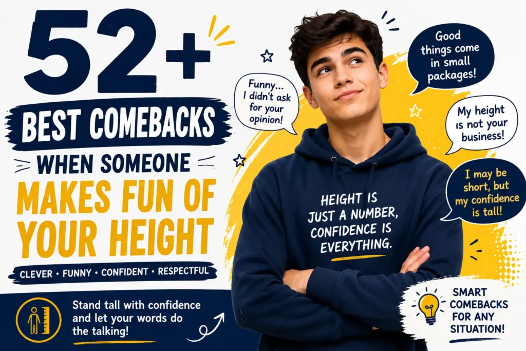 best comebacks when someone makes fun of your height