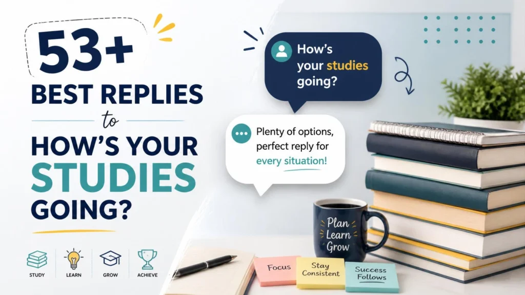 best replies hows your studies going