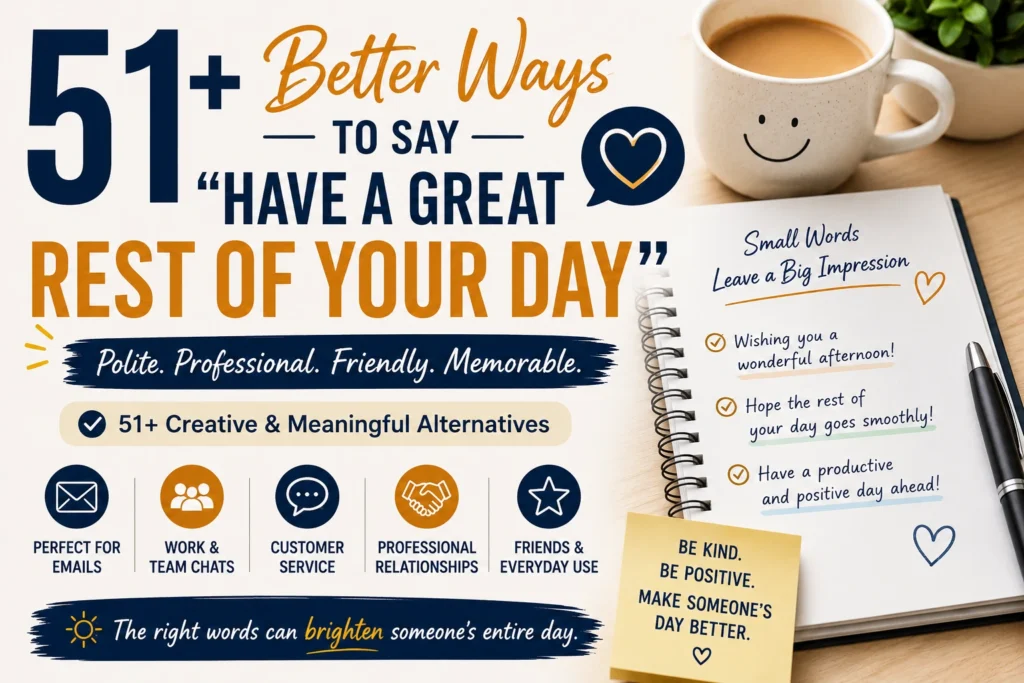 better ways to say have a great rest of your day