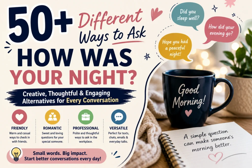 different ways to ask how was your night