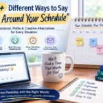 different ways to say work around your schedule
