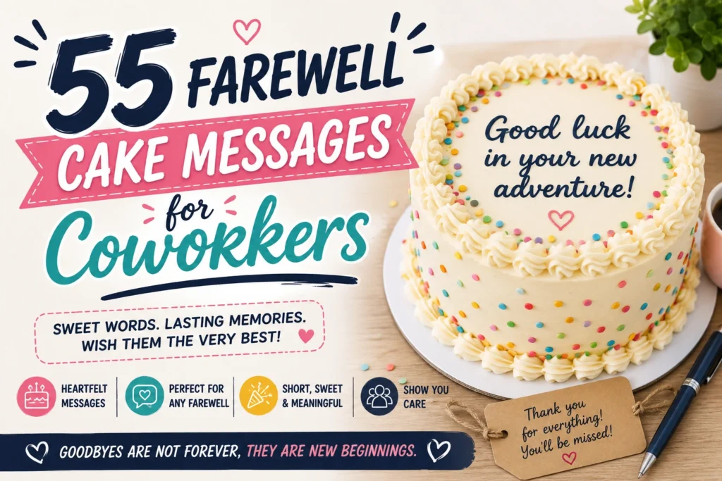 farewell cake messages for coworkers