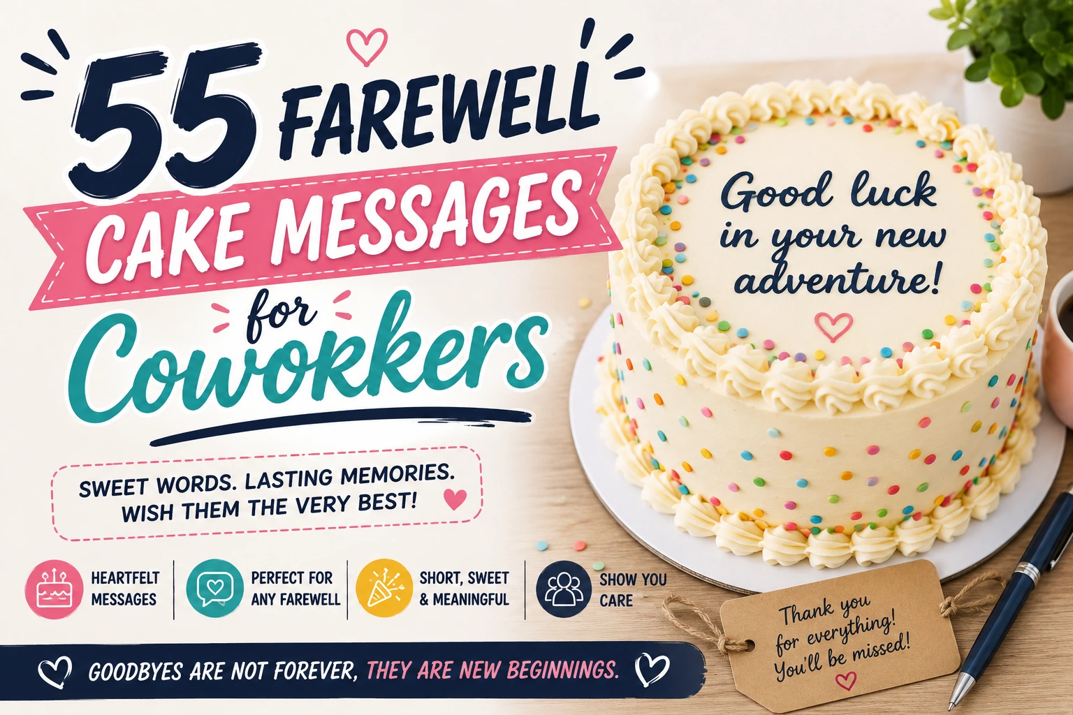farewell cake messages for coworkers