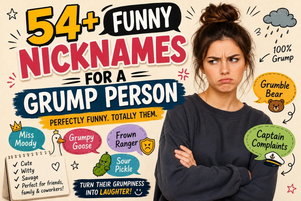 funny nicknames for a grump person
