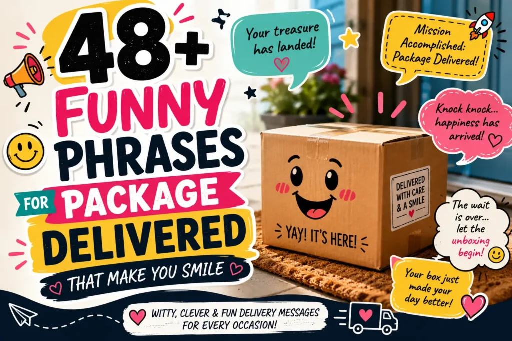 funny phrases for package delivered