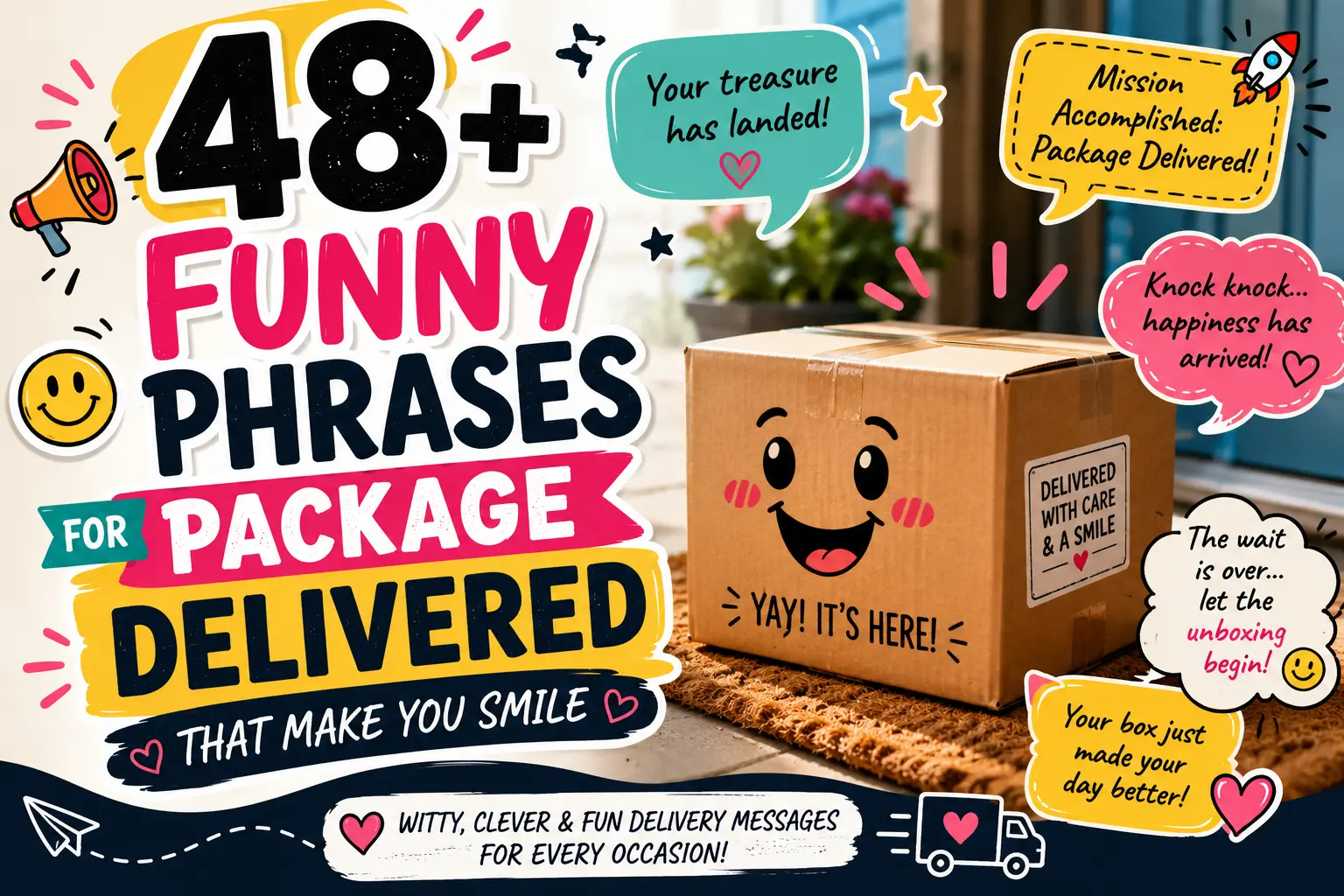 funny phrases for package delivered