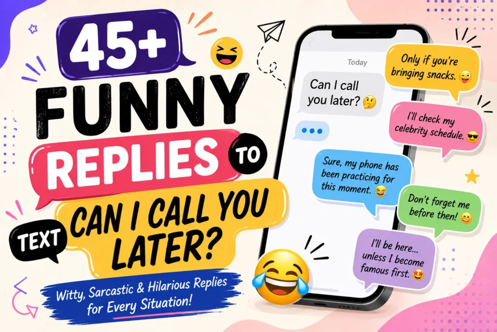 funny replies to can i call you later text
