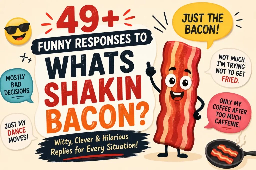 funny responses to whats shakin bacon
