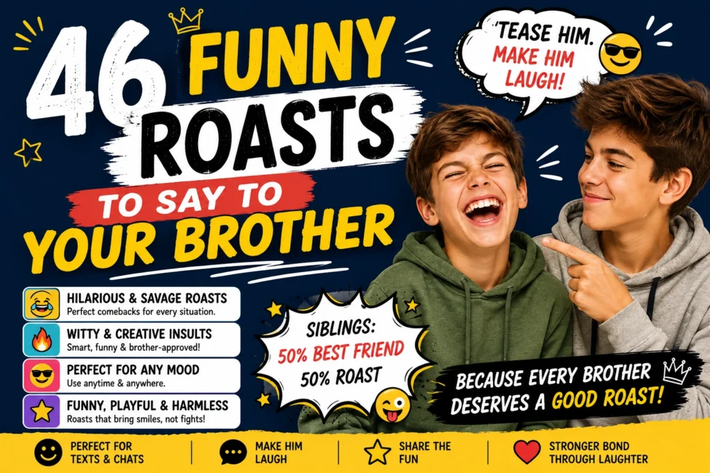 funny roasts to say to your brother