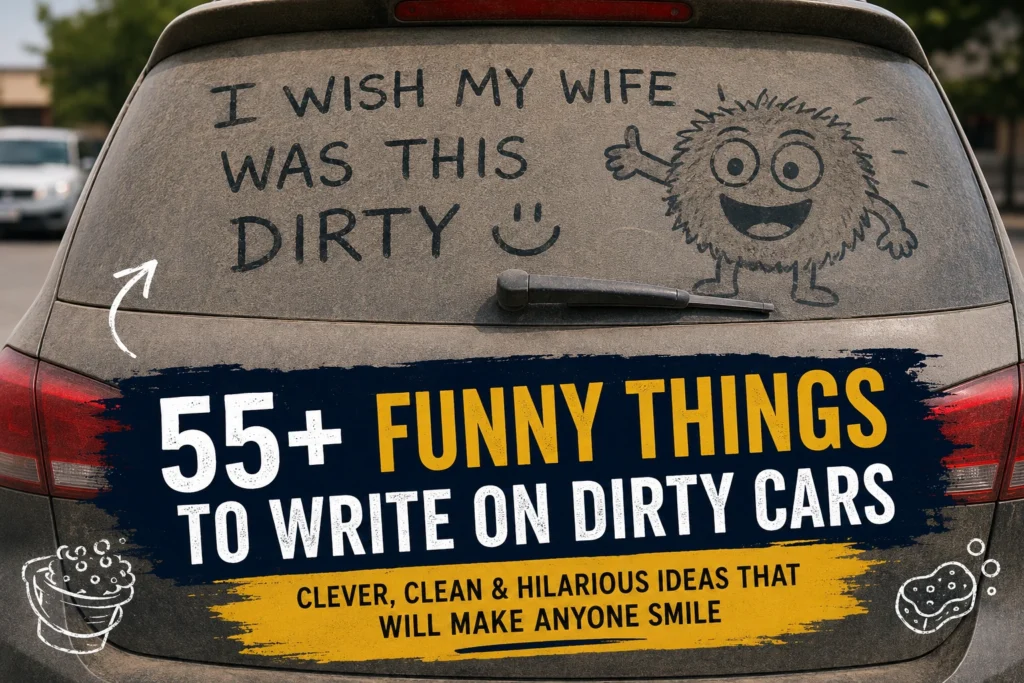 funny things to write on dirty cars