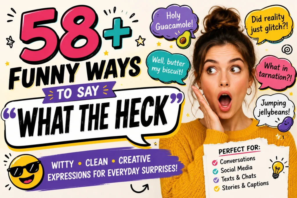 funny ways to say what the heck