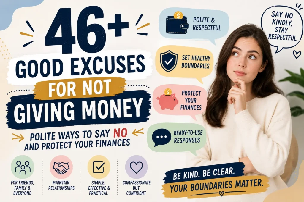good excuses for not giving money