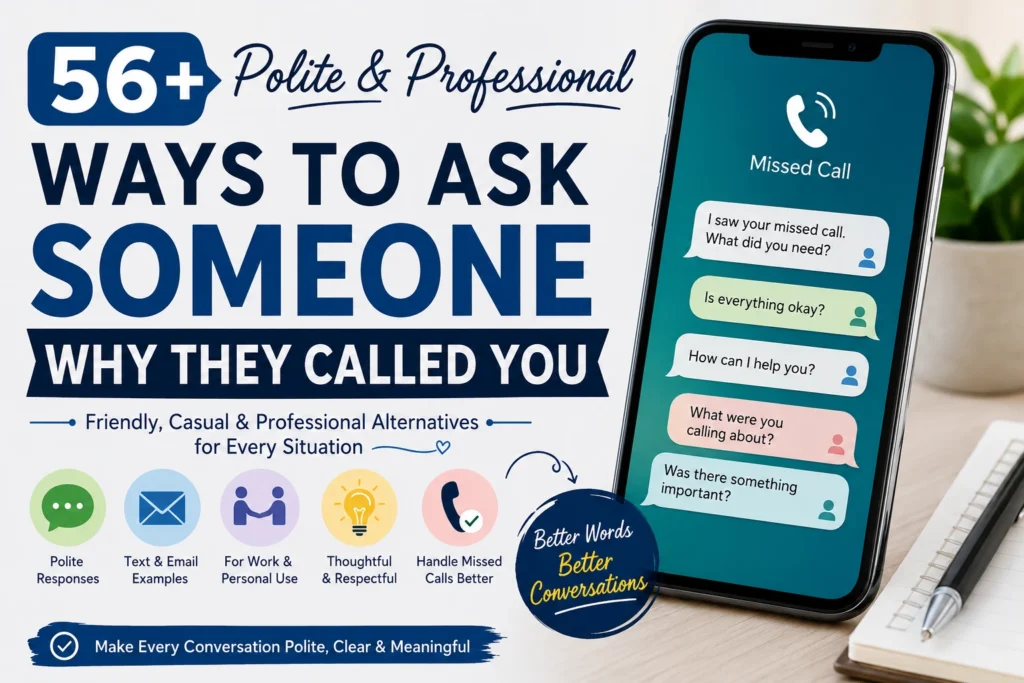 how to ask someone why they called you
