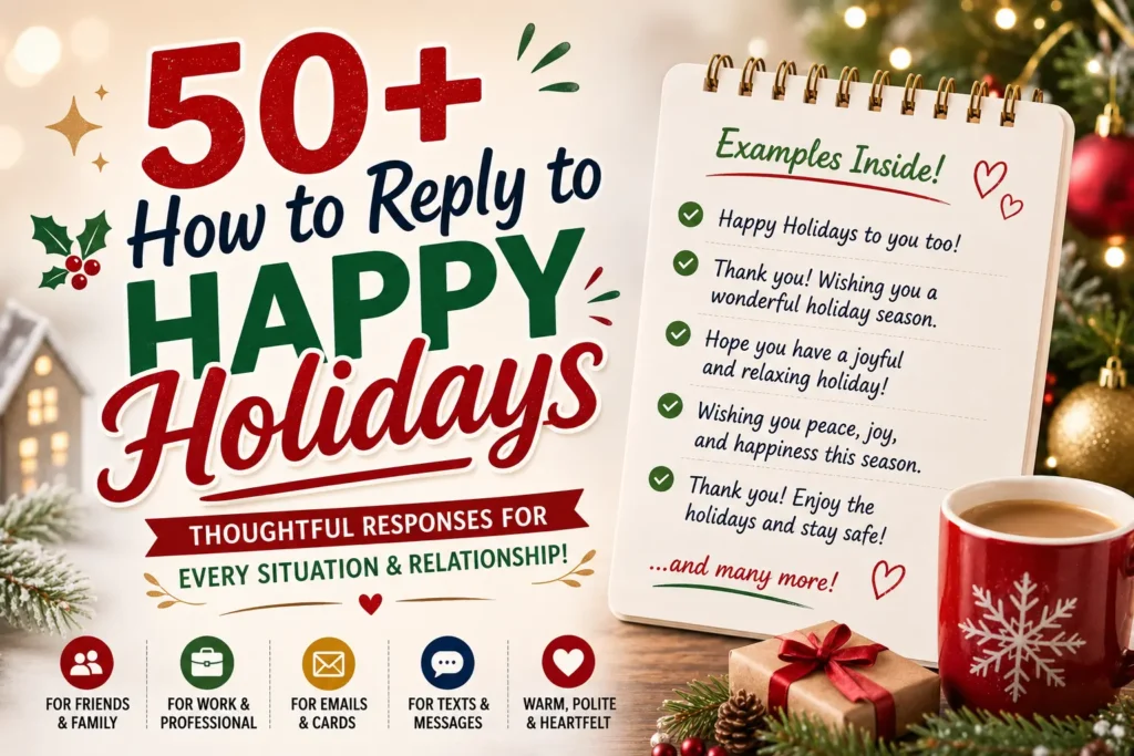 how to reply to happy holidays