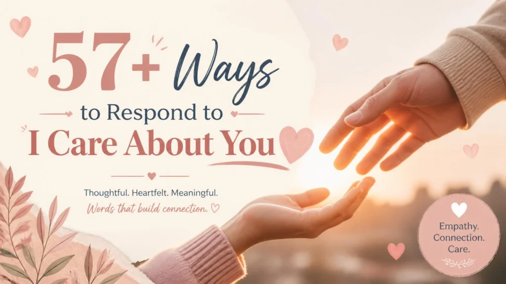 how to respond to i care about you