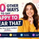 other ways to say happy to hear that