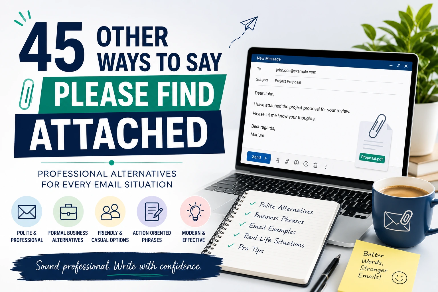 other ways to say please find attached