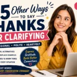 other ways to say thanks for clarifying