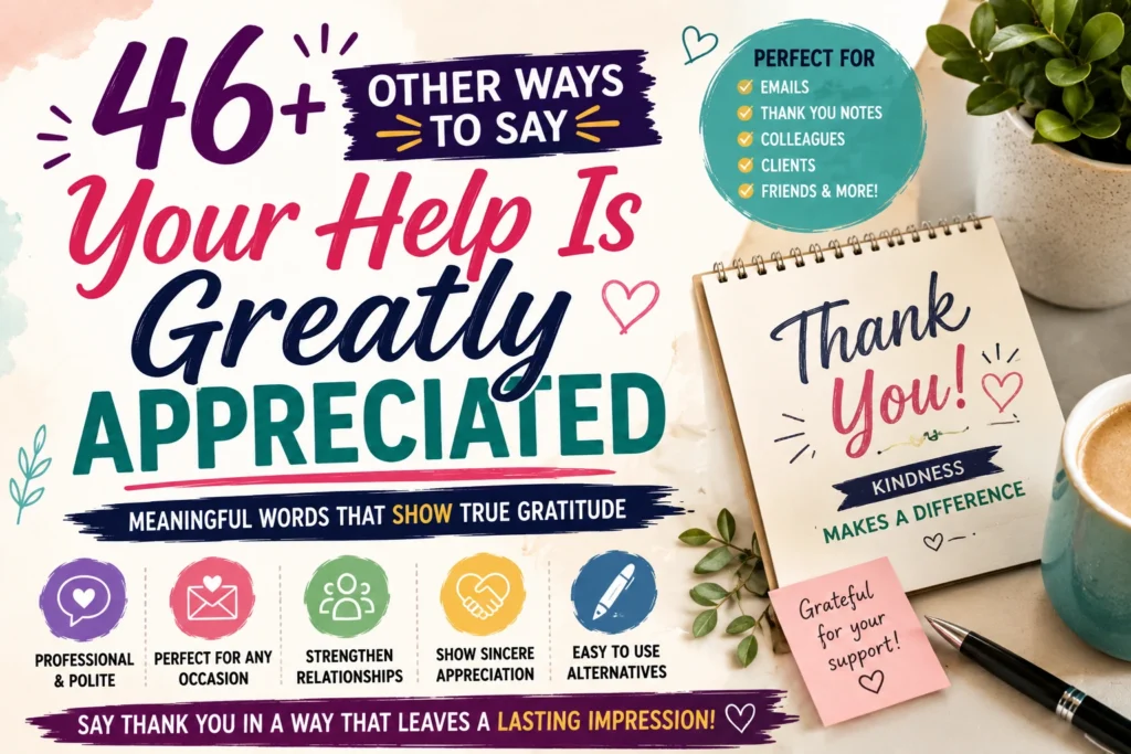 other ways to say your help is greatly appreciated
