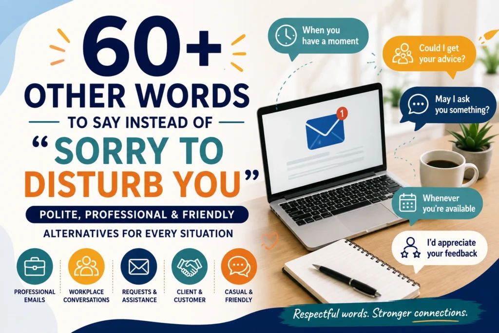 other words to say instead of sorry to disturb you