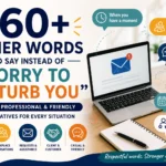 other words to say instead of sorry to disturb you