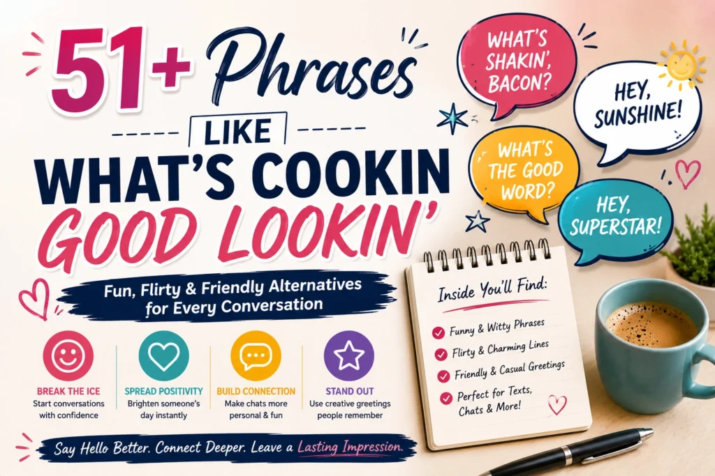 phrases like whats cookin good lookin