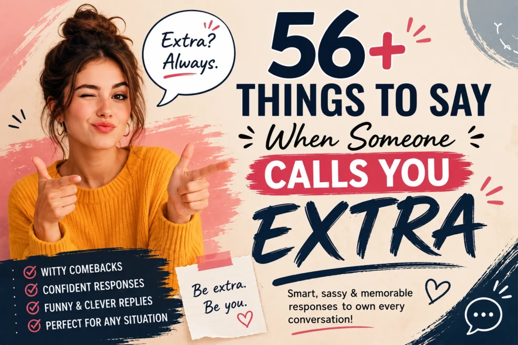 things to say when someone calls you extra