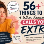 things to say when someone calls you extra