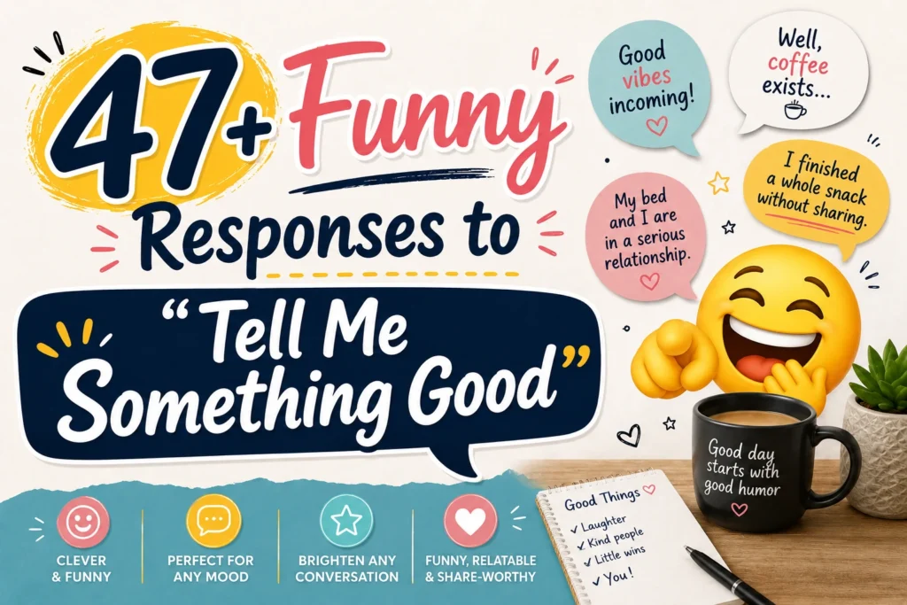 Funny Responses to “Tell Me Something Good”