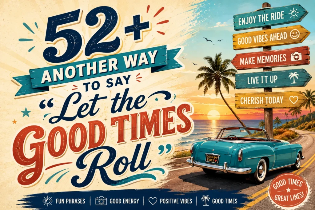 another way to say let the good times roll
