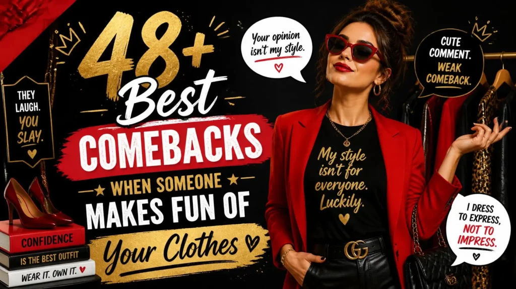 best comebacks when someone makes fun of your clothes