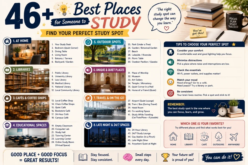 best places for someone to study