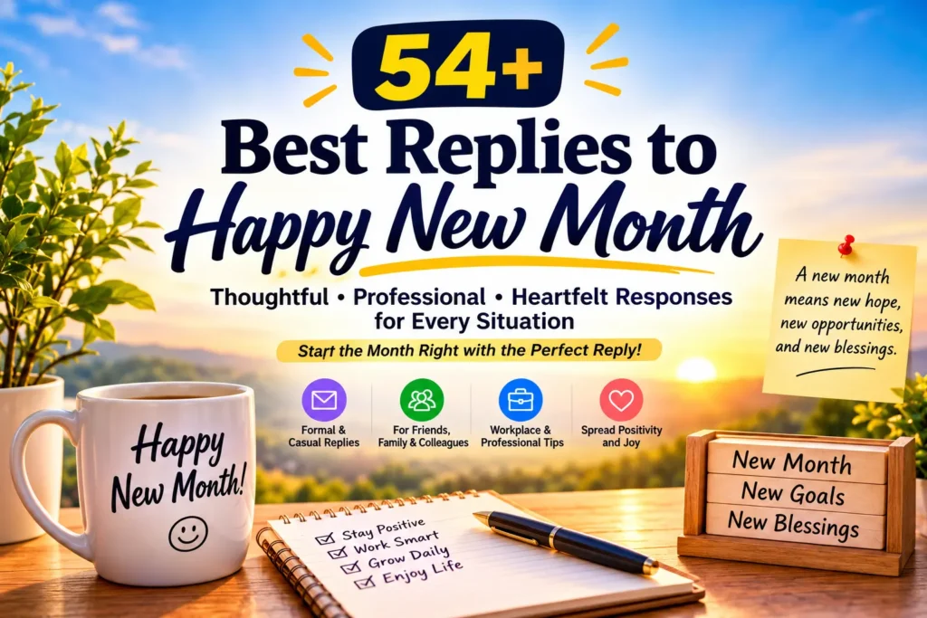 best replies to happy new month