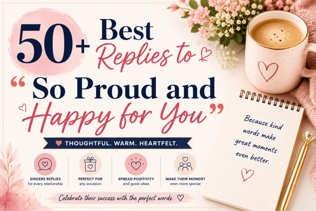 best replies to so proud and happy for you