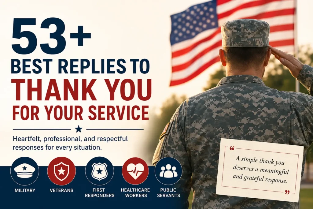 best replies to thank you for your service
