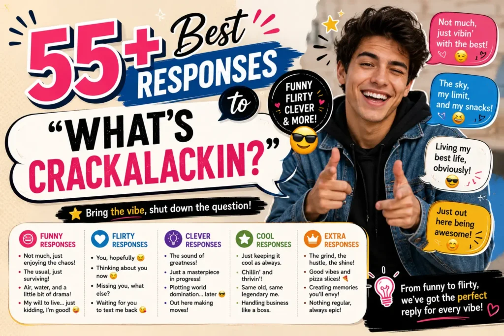 best responses to whats crackalackin