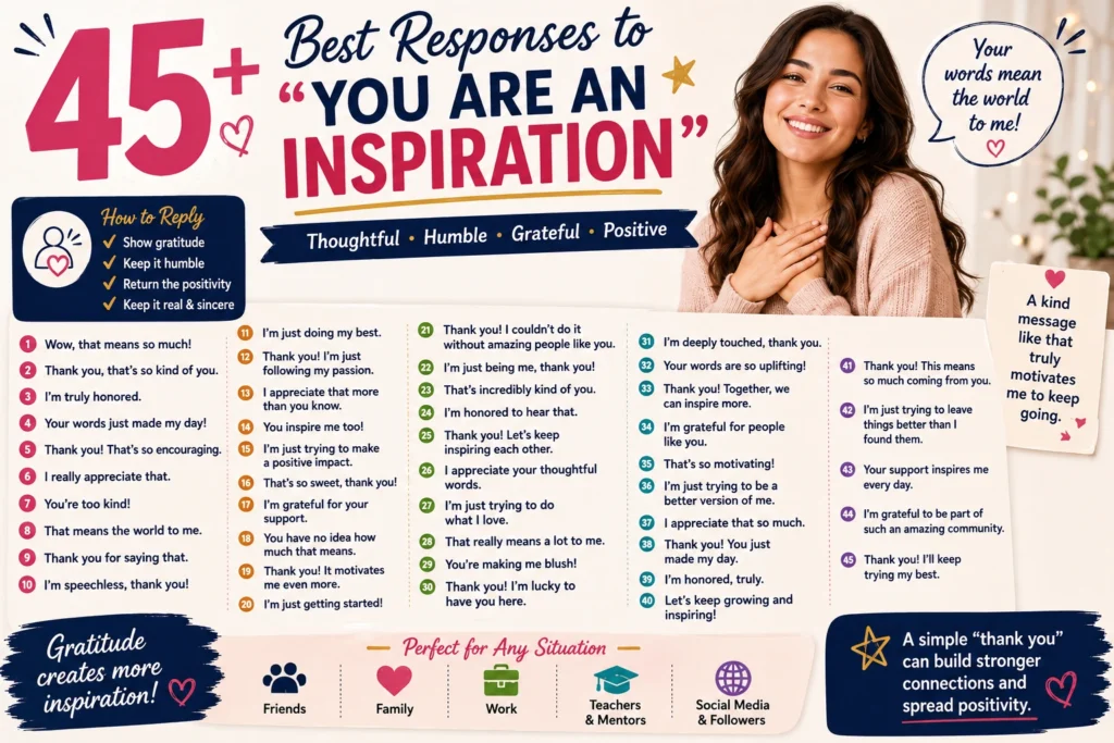 best responses to you are an inspiration