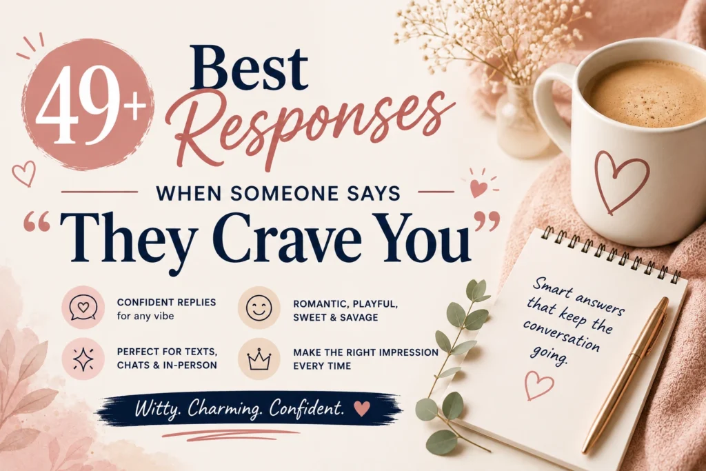 best responses when someone says they crave you