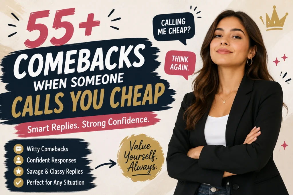 comebacks when someone calls you cheap