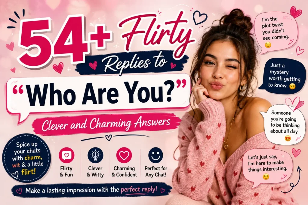 flirty replies to who are you