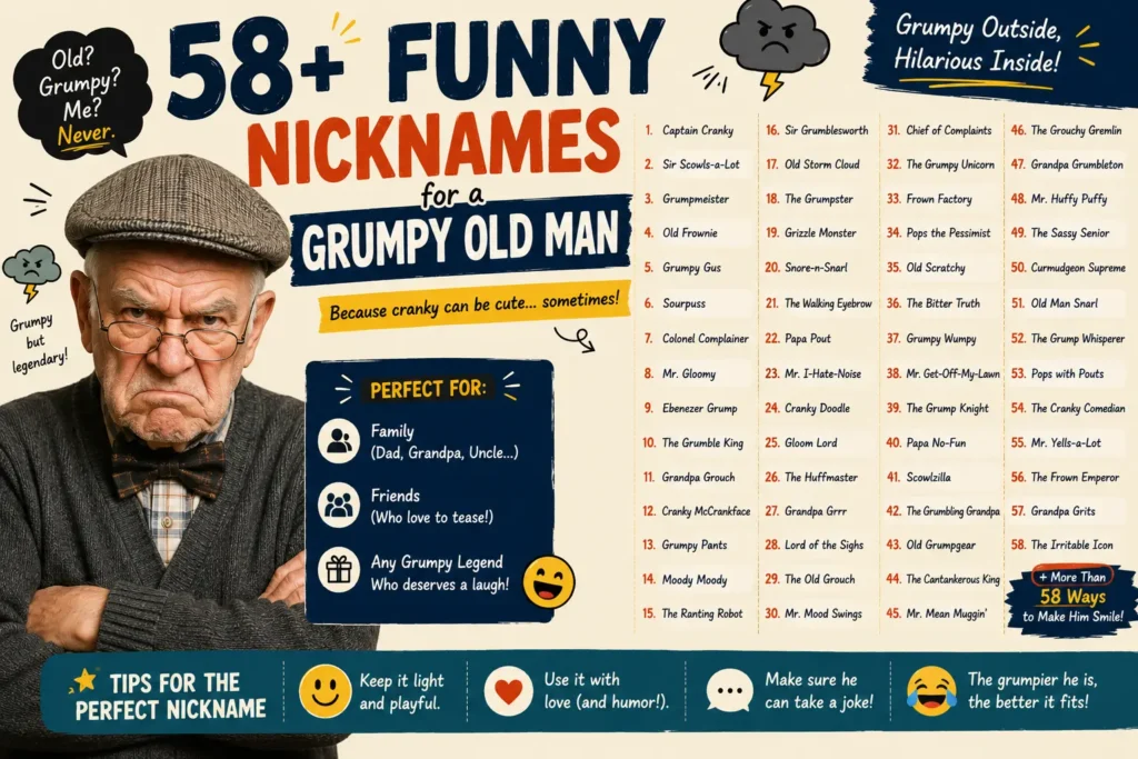 funny nicknames for grumpy old man
