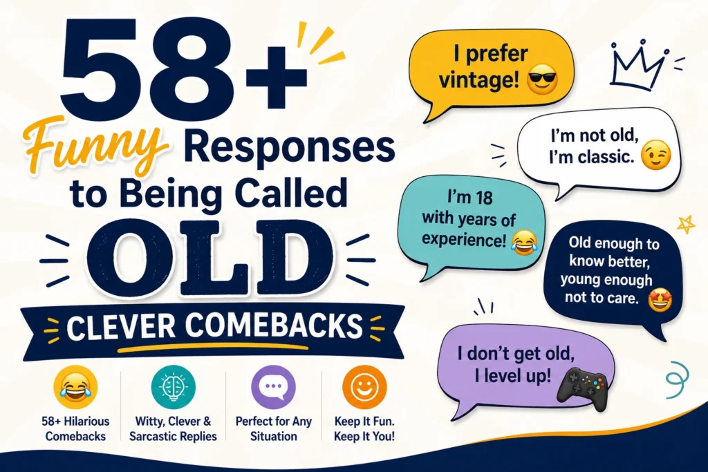 funny responses to being called old