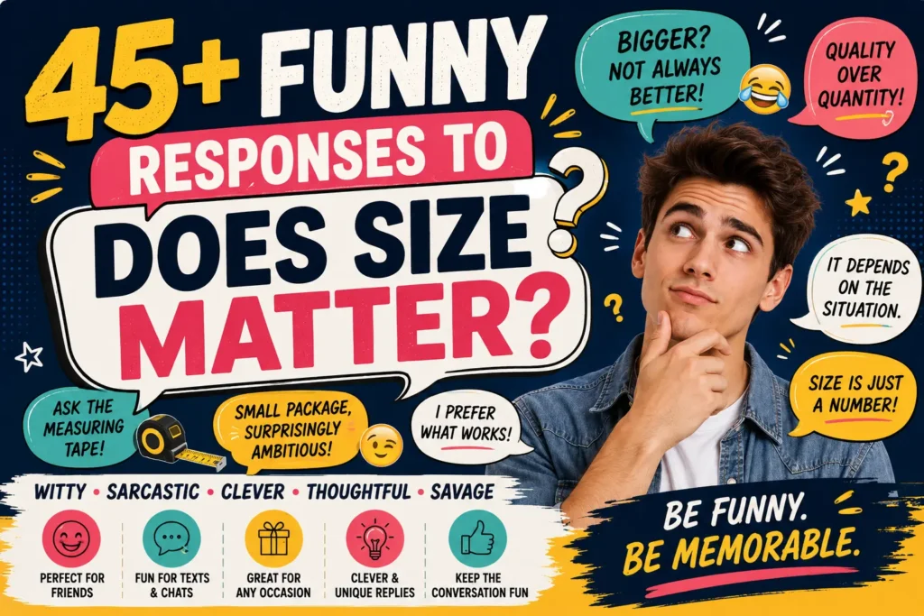 funny responses to does size matter
