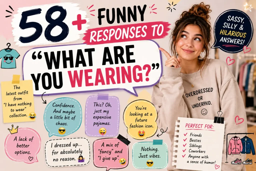 funny responses to what are you wearing
