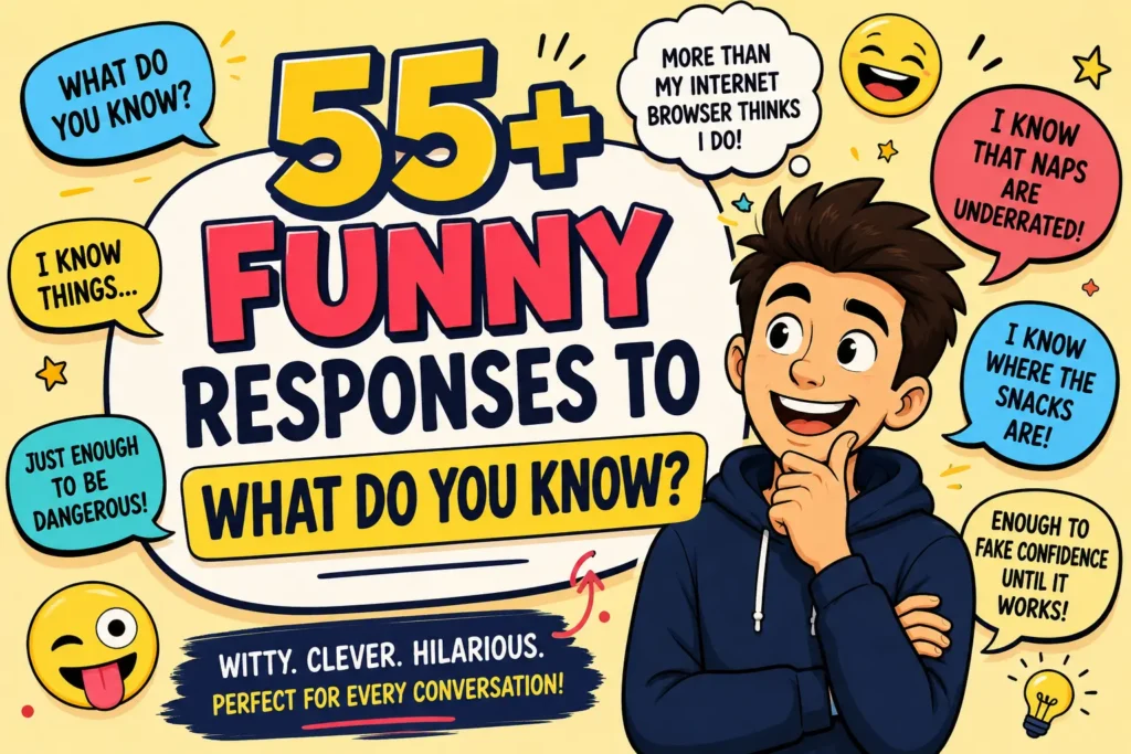 funny responses to what do you know