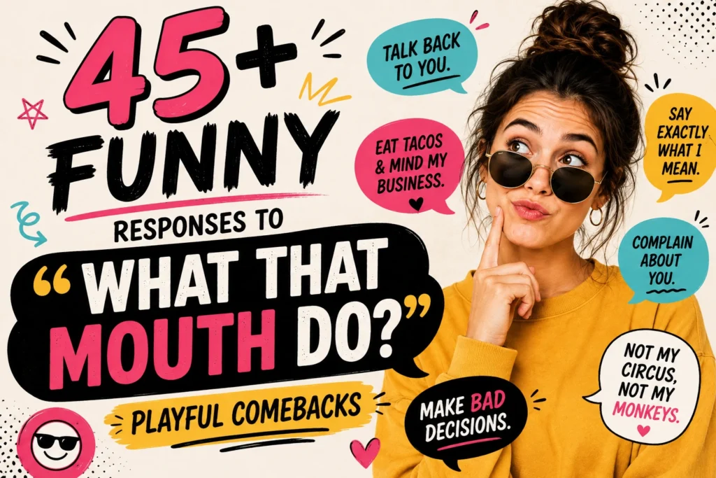 funny responses to what that mouth do