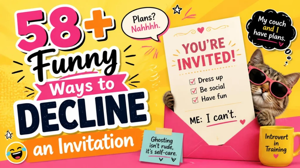 funny ways to decline an invitation