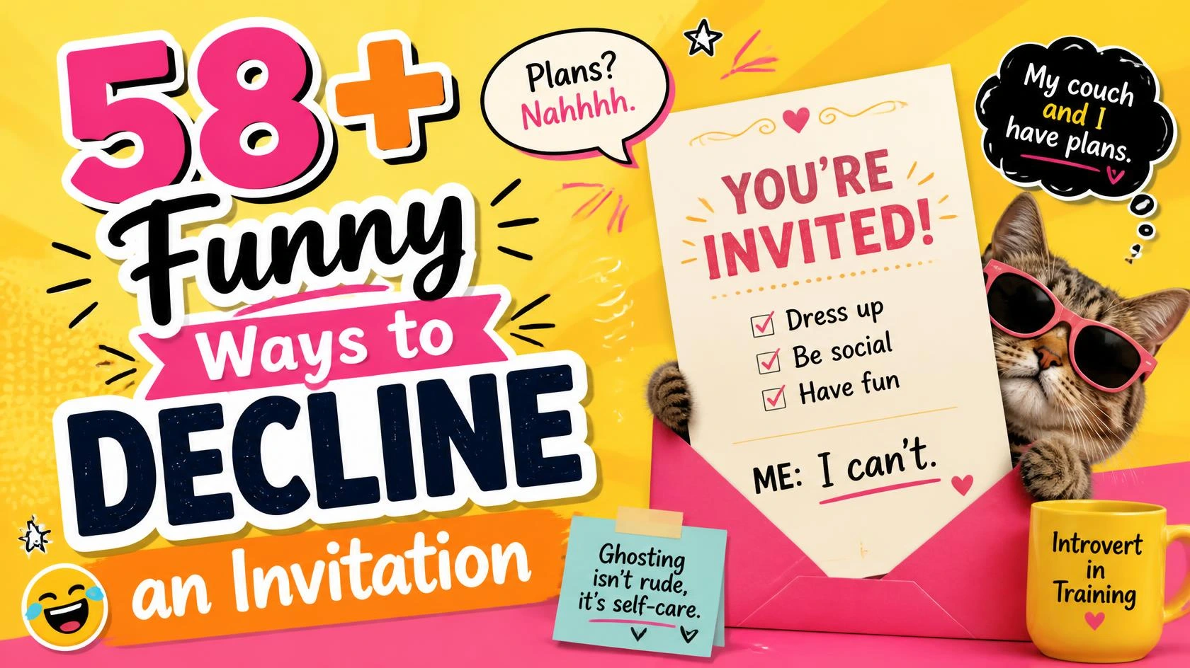 funny ways to decline an invitation