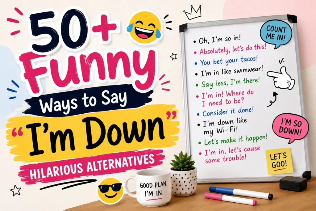 funny ways to say im down