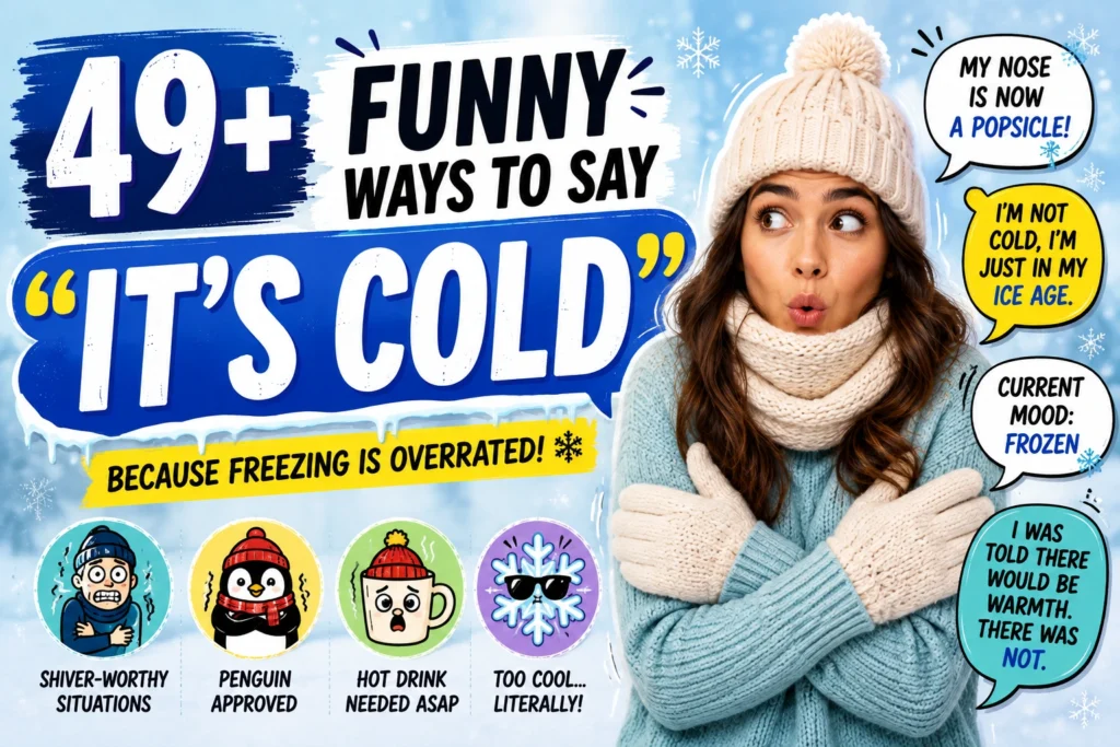 funny ways to say its cold